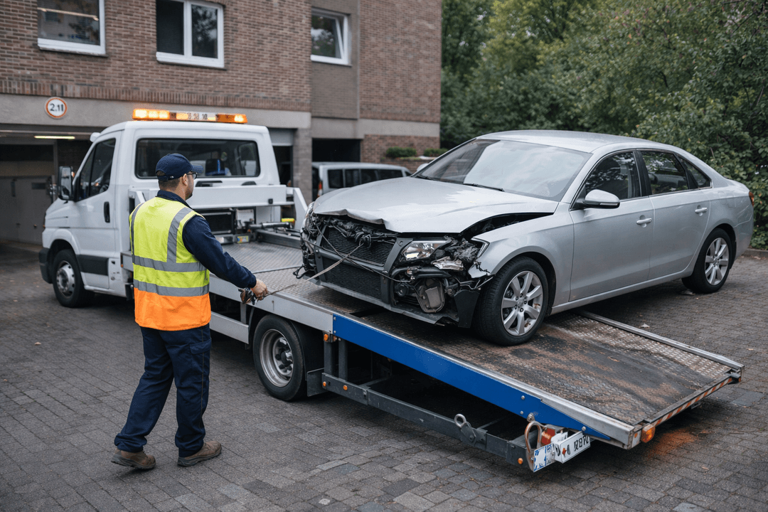 Abholung und Verladung bei der Autoverwertung Osnabrück